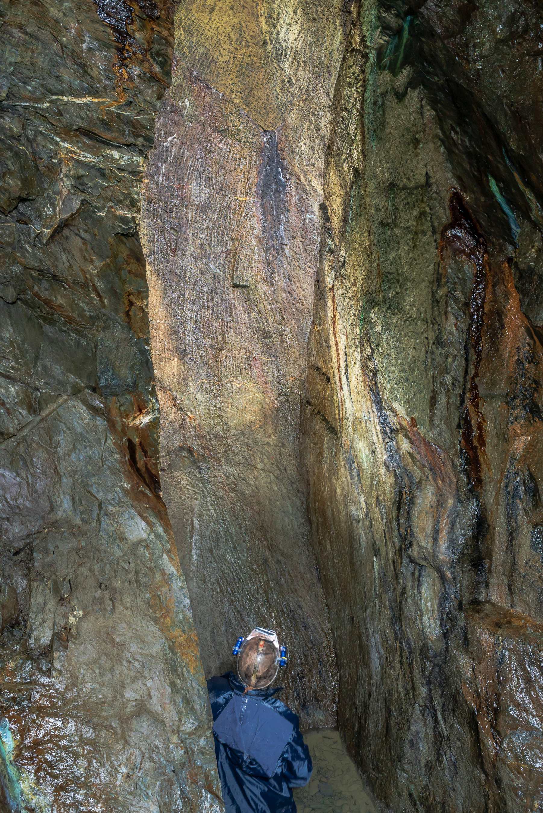 Elizabethan water wheel cut out Goldscope Mine 2018
